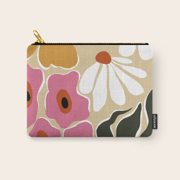 70's Retro garden   Carry All Pouch
