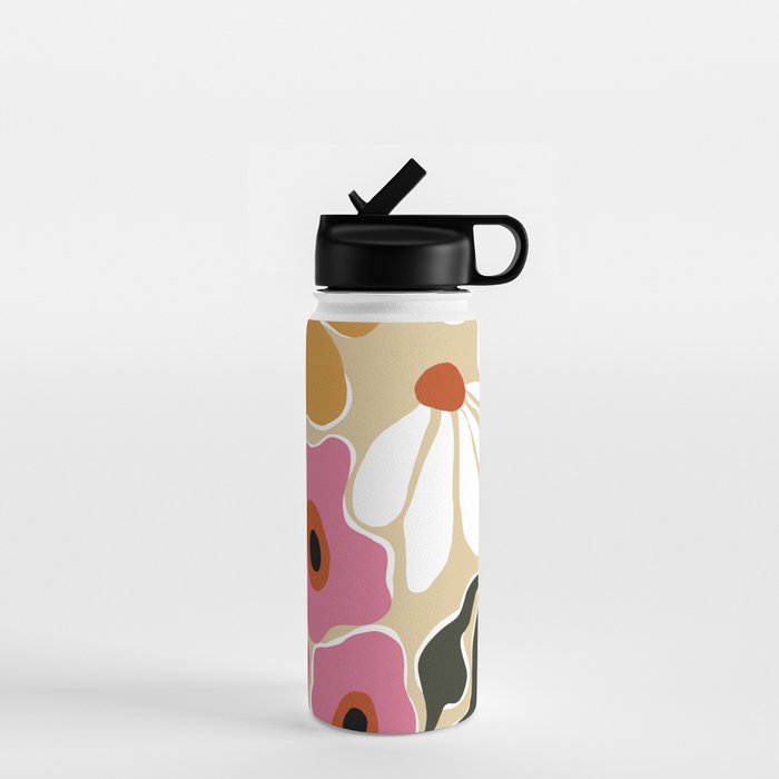 70's Retro garden   Water Bottle