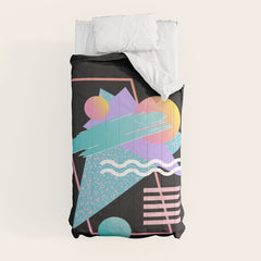 80s Retrowave Design - Memphis Pattern 135 Comforter