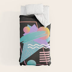 80s Retrowave Design - Memphis Pattern 135 Duvet Cover