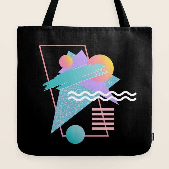 80s Retrowave Design - Memphis Pattern 135 Tote Bag