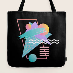 80s Retrowave Design - Memphis Pattern 135 Tote Bag