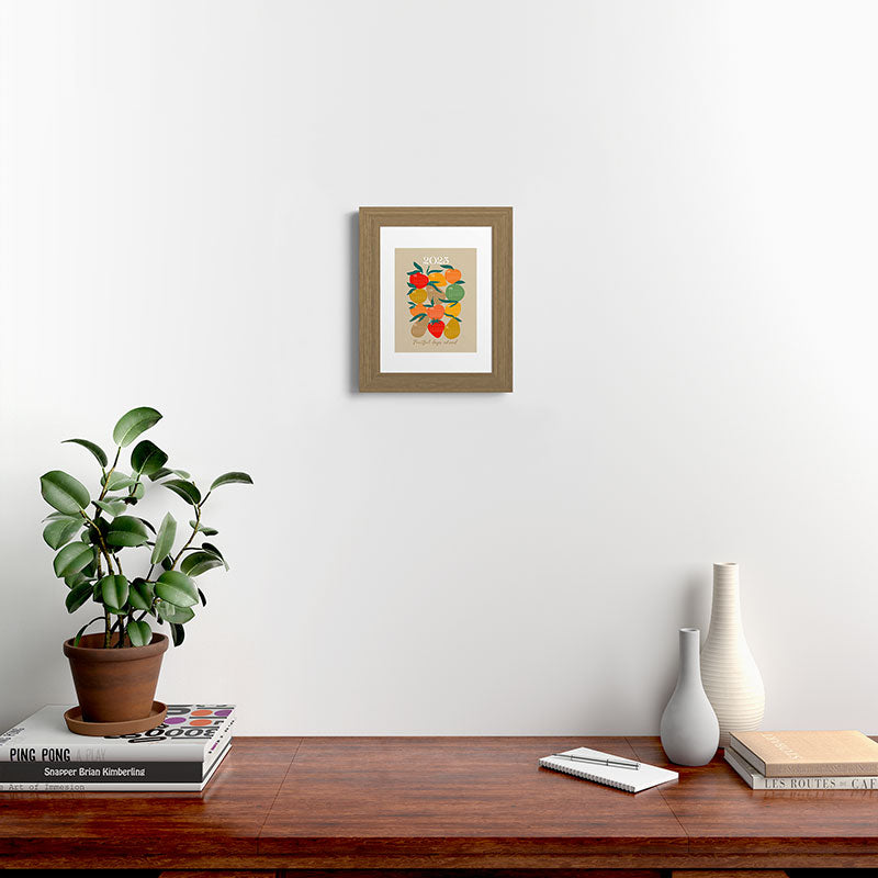 2025 RETRO FRUIT MARKET CALENDAR Framed Art Print