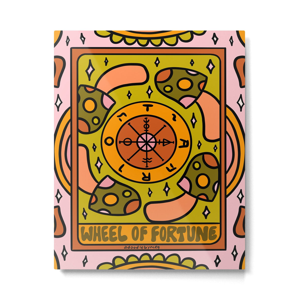 10. Wheel of Fortune Mushroom Metal Print