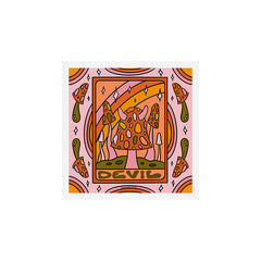 15. Devil Tarot Mushroom Art Print