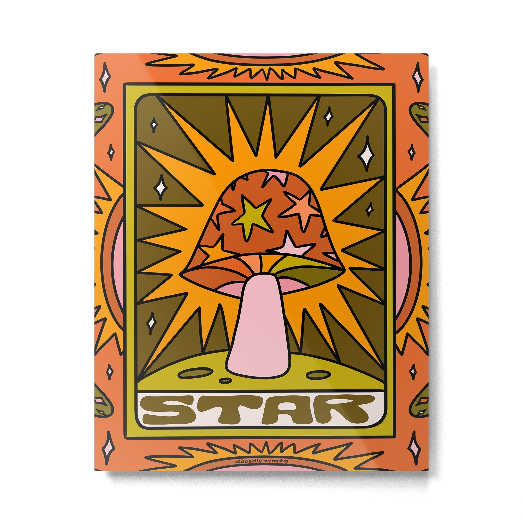 17. Star Mushroom Metal Print