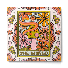 21. World Tarot Mushroom Metal Print