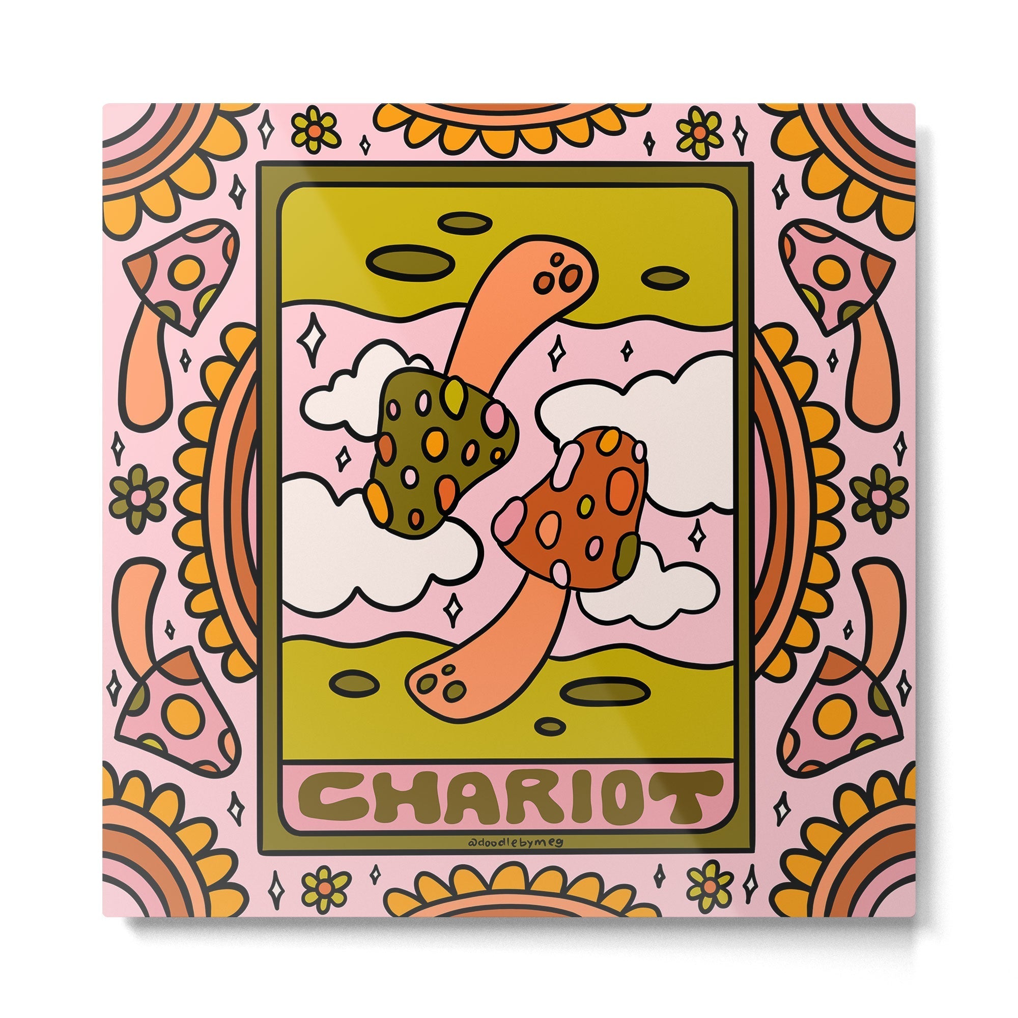 7. Chariot Mushroom Metal Print