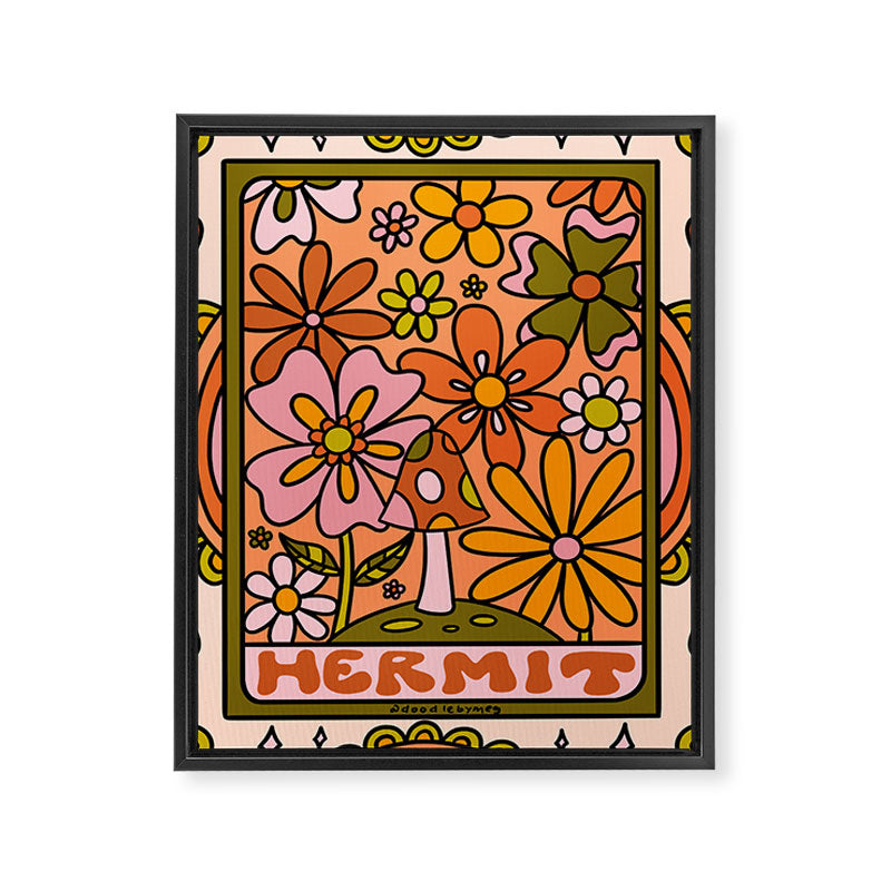 9. Hermit Mushroom Framed Canvas Print
