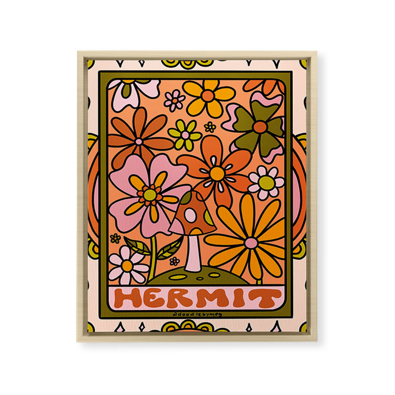 9. Hermit Mushroom Framed Canvas Print