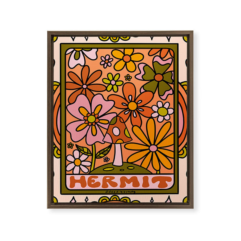9. Hermit Mushroom Framed Canvas Print