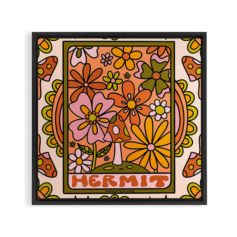 9. Hermit Mushroom Framed Canvas Print