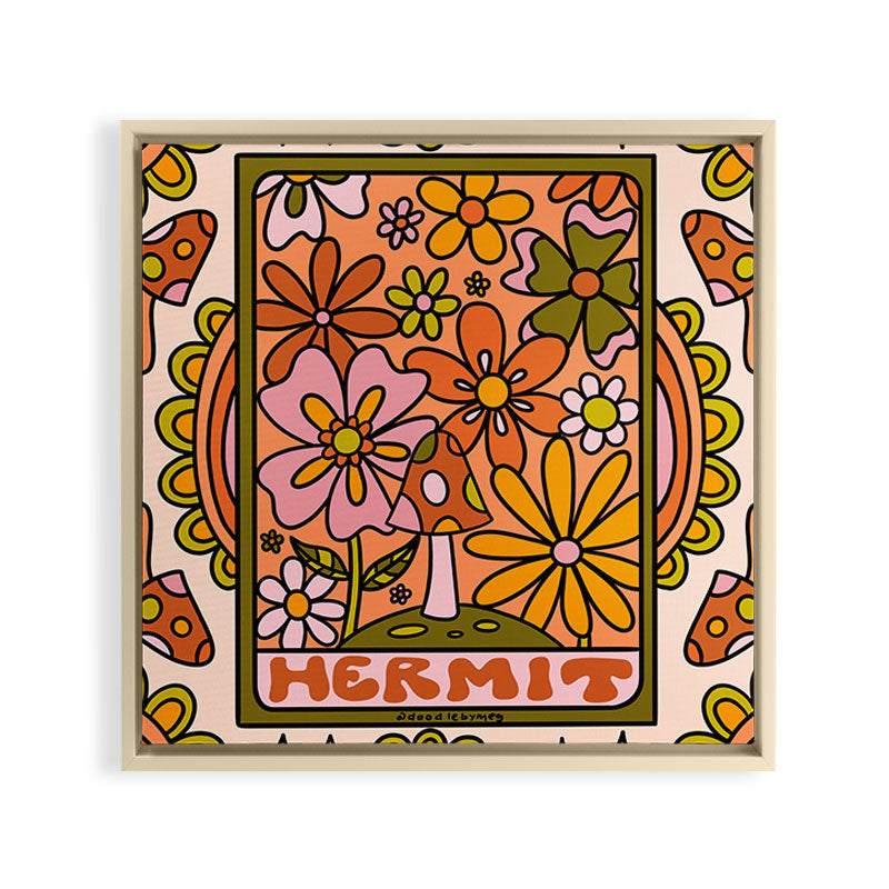 9. Hermit Mushroom Framed Canvas Print