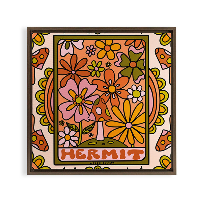 9. Hermit Mushroom Framed Canvas Print