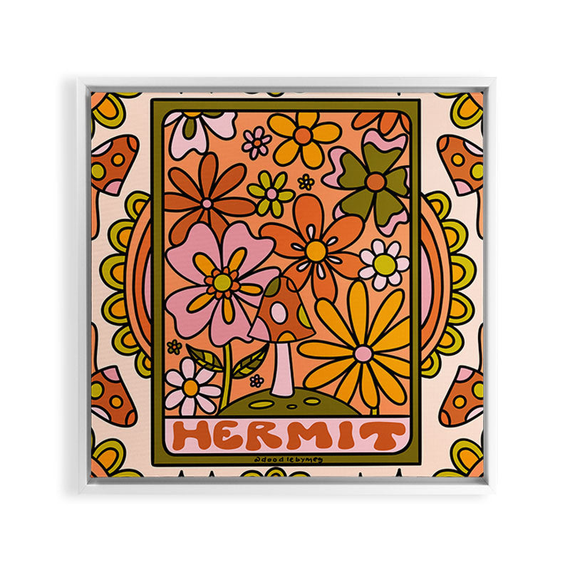9. Hermit Mushroom Framed Canvas Print