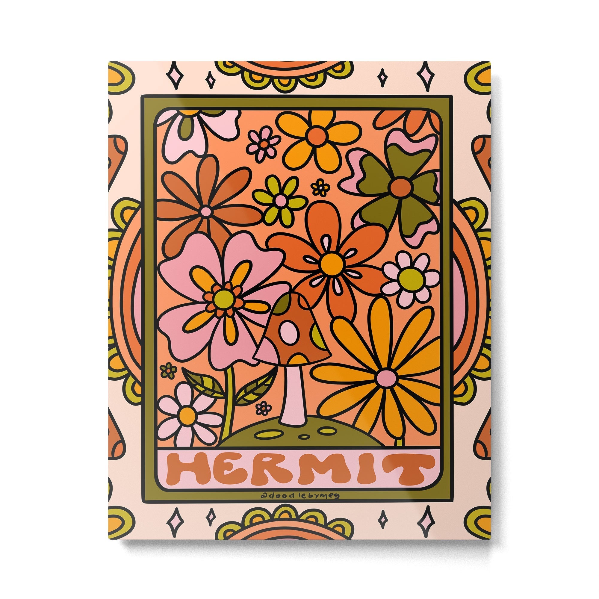 9. Hermit Mushroom Metal Print