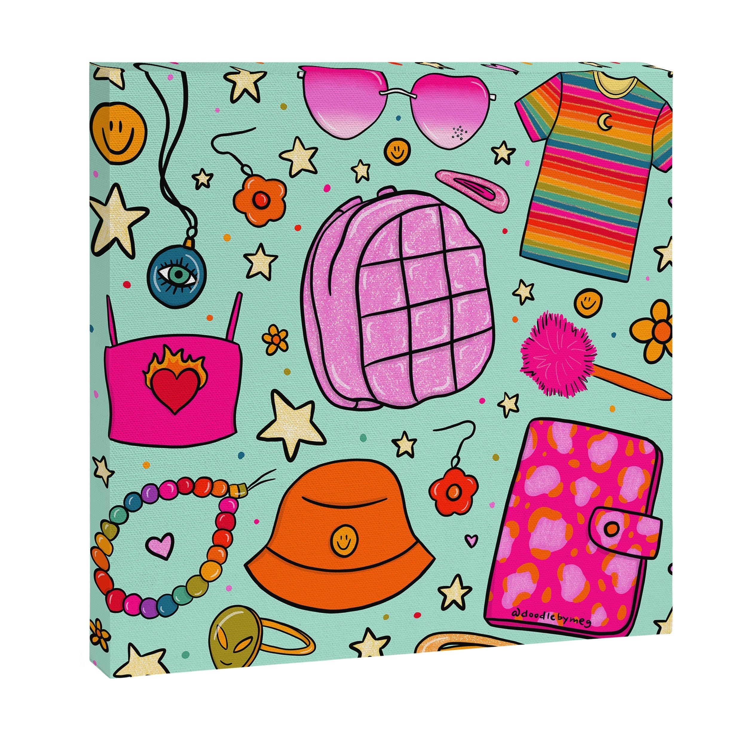 90's Things Print Canvas Print