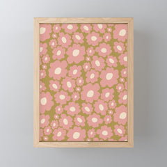 70������������������s Retro Floral  Mini Art Print