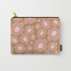 70������������������s Retro Floral  Carry All Pouch