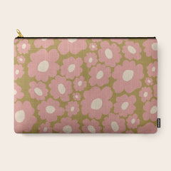 70������������������s Retro Floral  Carry All Pouch