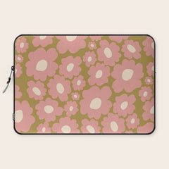 70������������������s Retro Floral  Laptop Sleeve