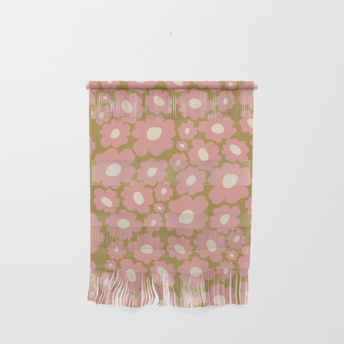 70������������������s Retro Floral  Wall Hanging