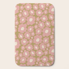 70������������������s Retro Floral  Bath Mat