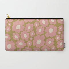 70������������������s Retro Floral  Carry All Pouch
