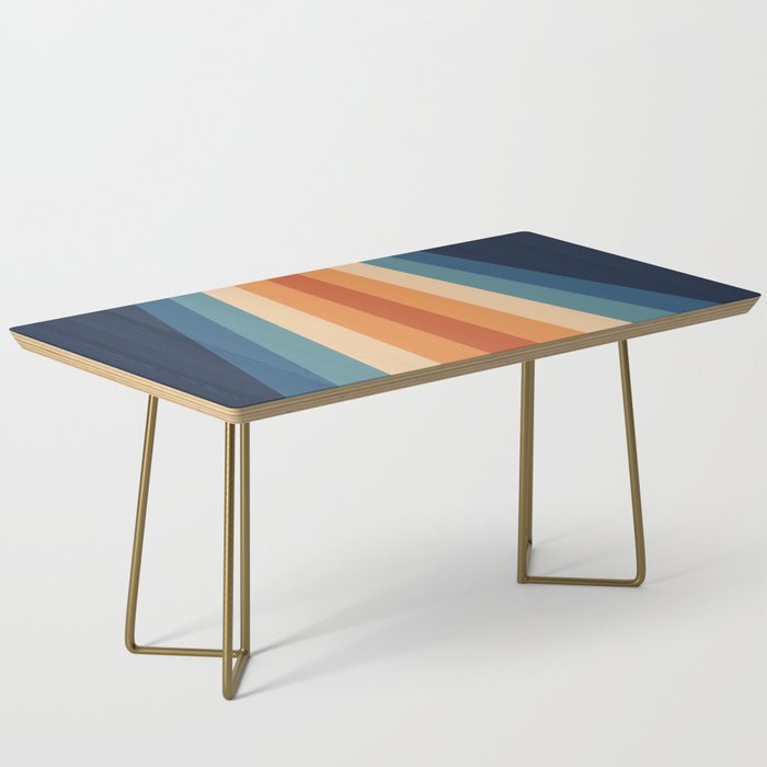 70's Retro Stripes Coffee Table