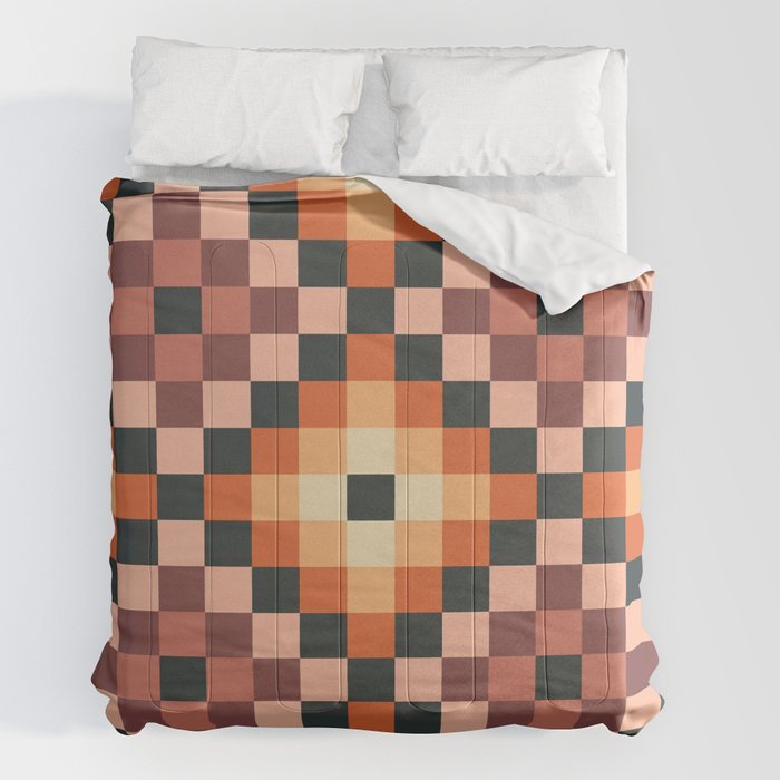 70s color squares pattern  Comforter