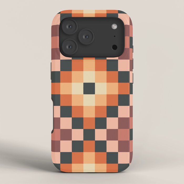 70s color squares pattern  iPhone Case