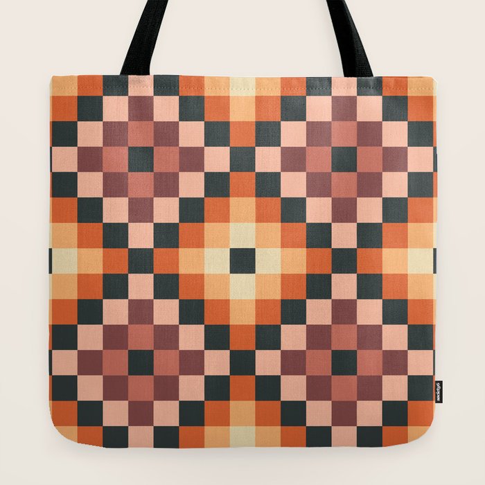 70s color squares pattern  Tote Bag