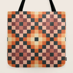 70s color squares pattern  Tote Bag