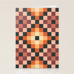 70s color squares pattern  Stationery Card