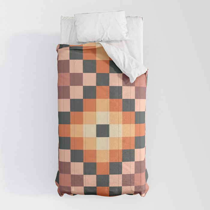 70s color squares pattern  Comforter