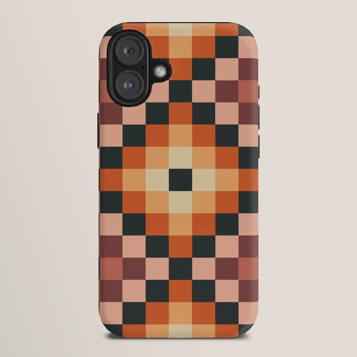 70s color squares pattern  iPhone Case
