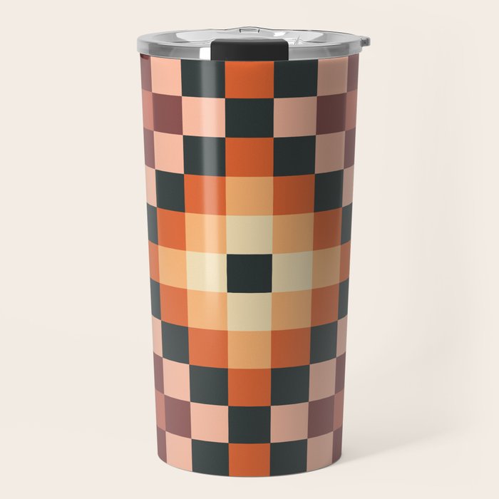 70s color squares pattern  Travel Mug