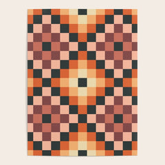 70s color squares pattern  Poster
