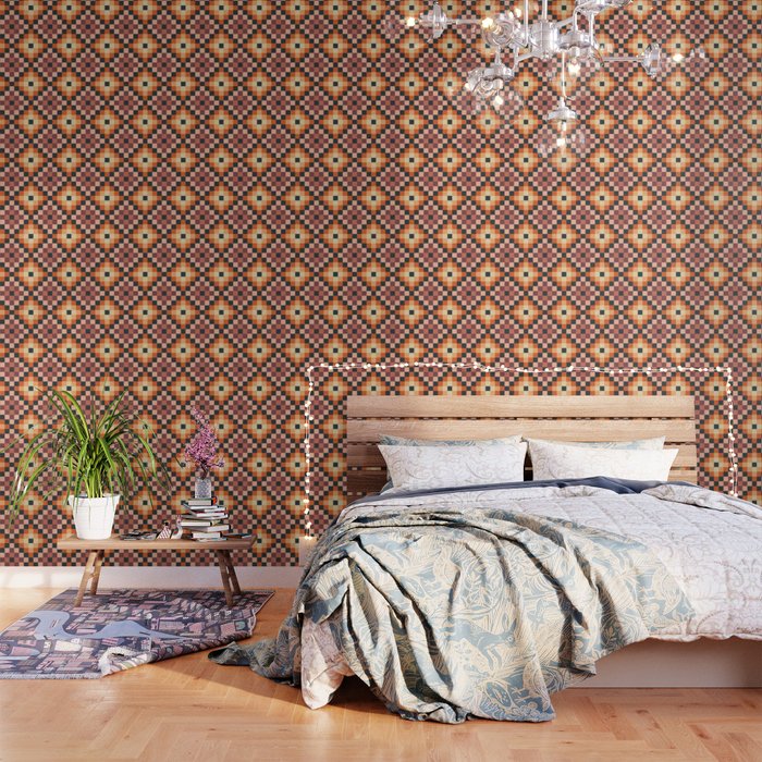 70s color squares pattern  Wallpaper
