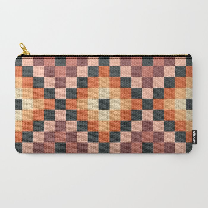 70s color squares pattern  Carry All Pouch