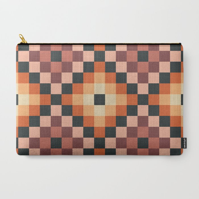 70s color squares pattern  Carry All Pouch
