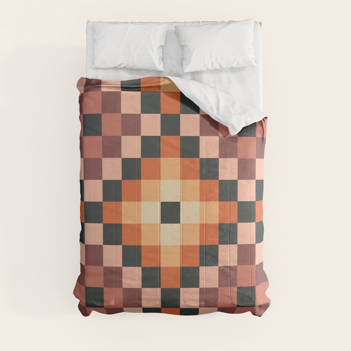 70s color squares pattern  Comforter