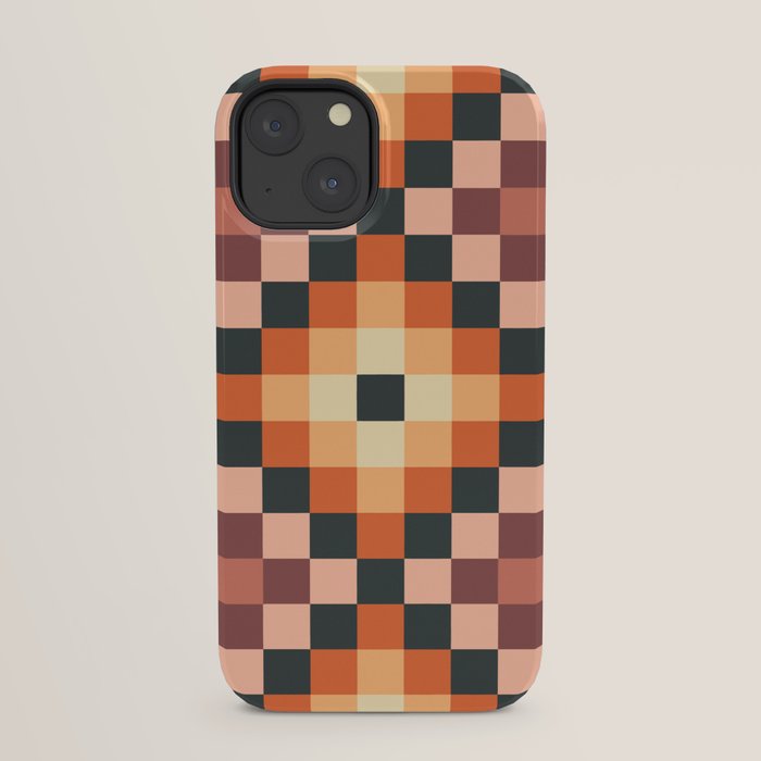 70s color squares pattern  iPhone Case