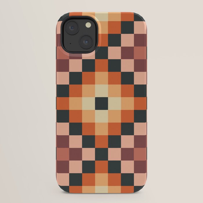 70s color squares pattern  iPhone Case