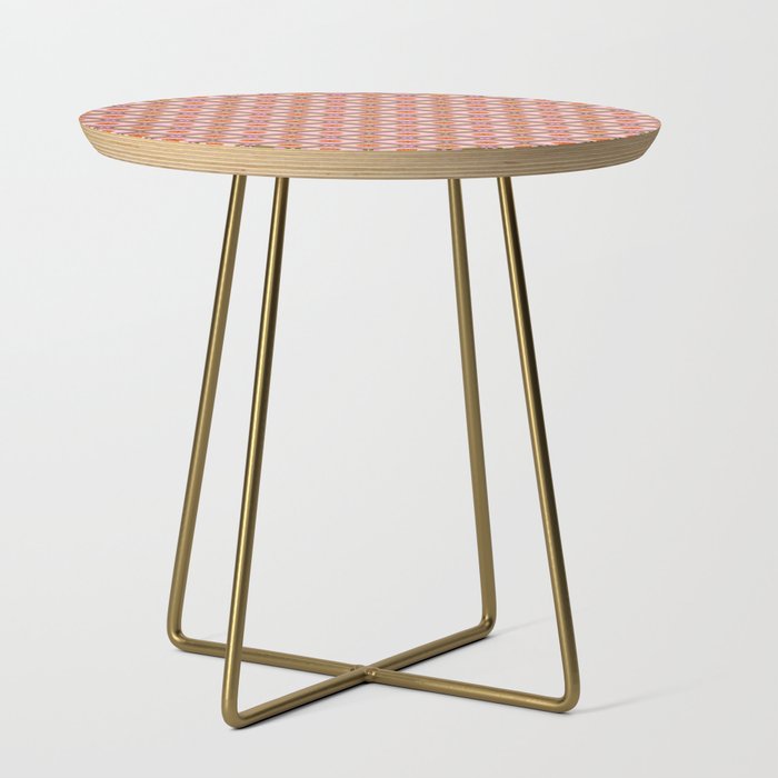 70s Disco Daisy Flower Pattern Side Table