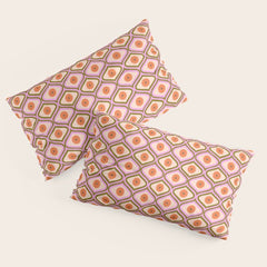 70s Disco Daisy Flower Pattern Pillow Sham