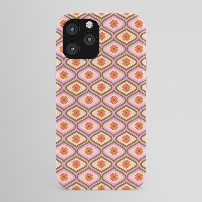 70s Disco Daisy Flower Pattern iPhone Case