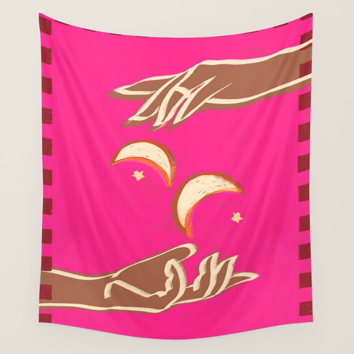 A Couple Of Moons Wall Tapestry
