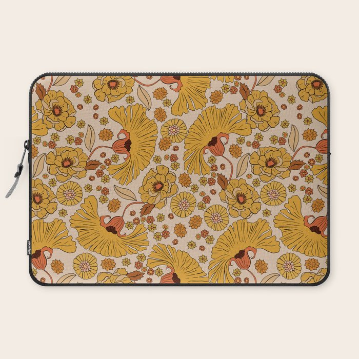 70s Floral Pattern Laptop Sleeve