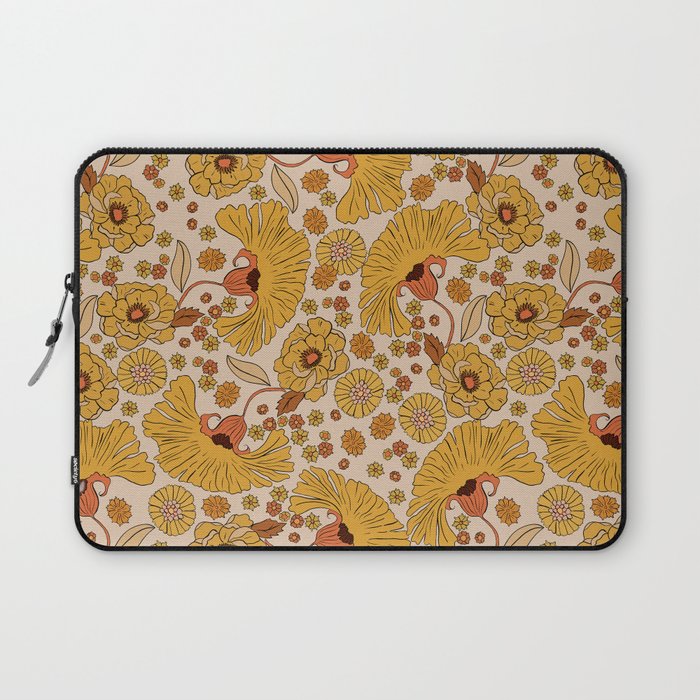 70s Floral Pattern Laptop Sleeve